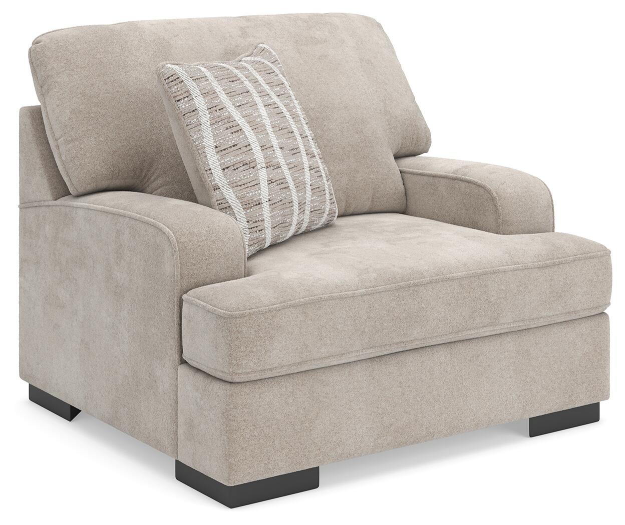 High Profile Chair & Ottoman Living Room Set - Ideal Furniture (Fresno,CA) 