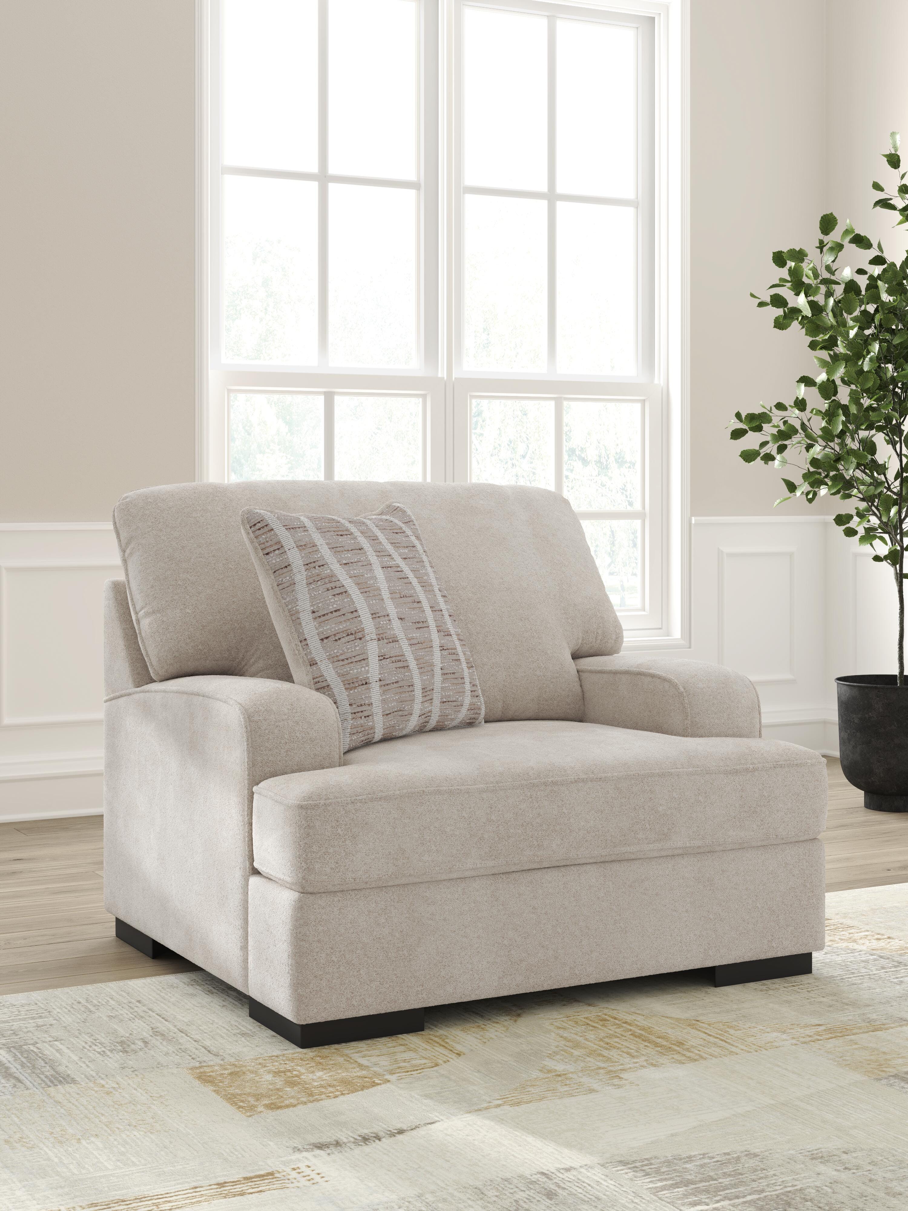 High Profile Chair & Ottoman Living Room Set - Ideal Furniture (Fresno,CA) 