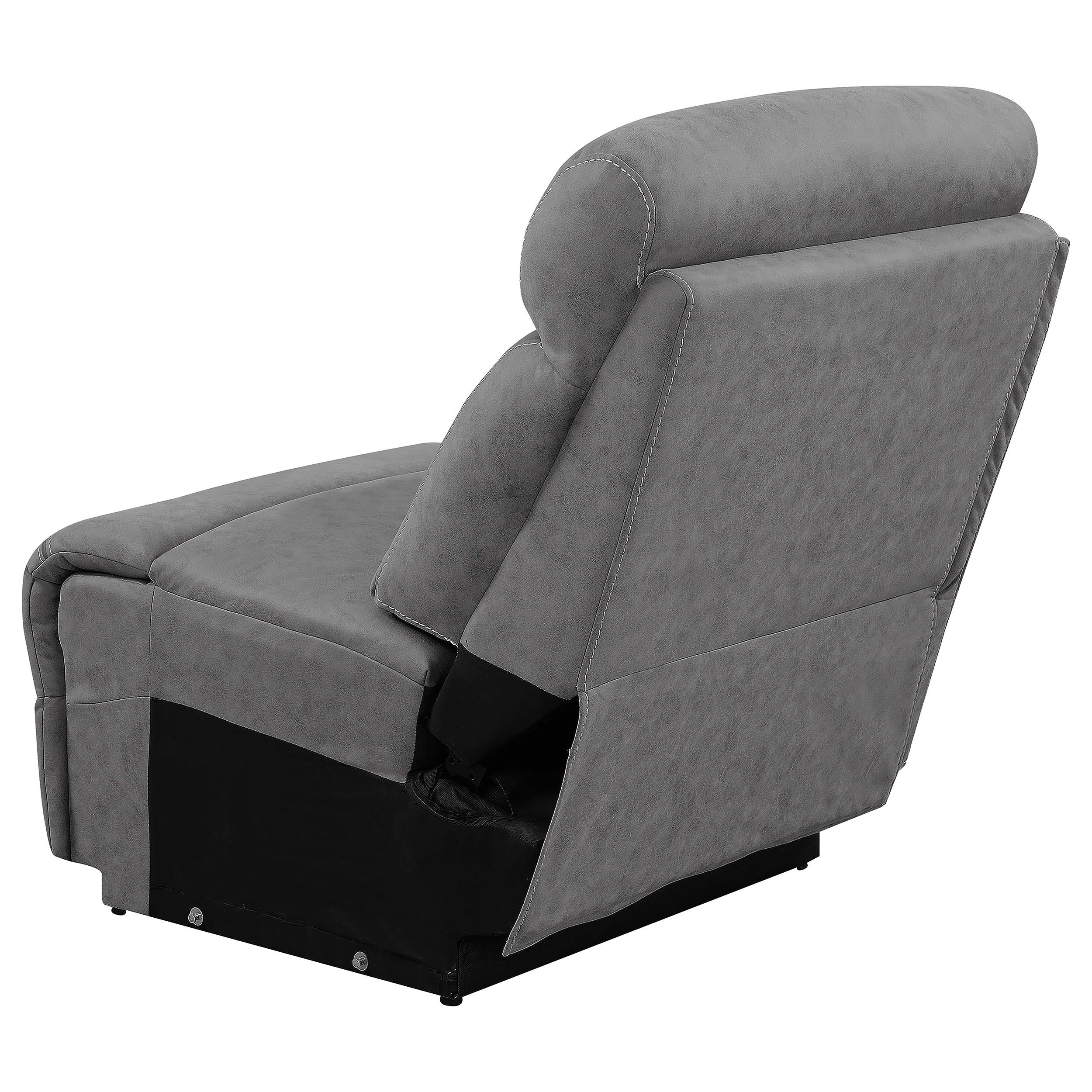 Higgins Upholstered Armless Chair Grey - Ideal Furniture (Fresno,CA) 