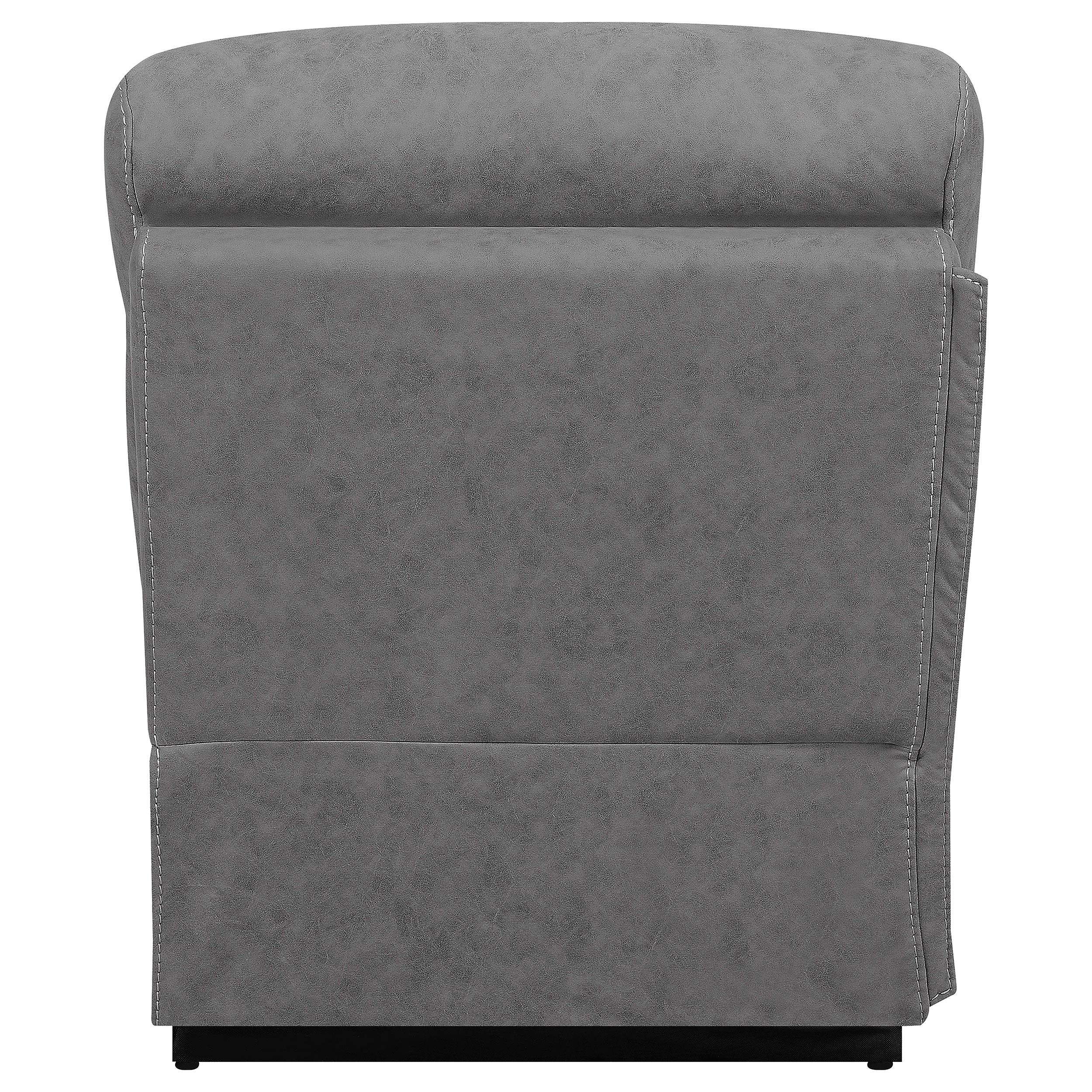 Higgins Upholstered Armless Chair Grey - Ideal Furniture (Fresno,CA) 