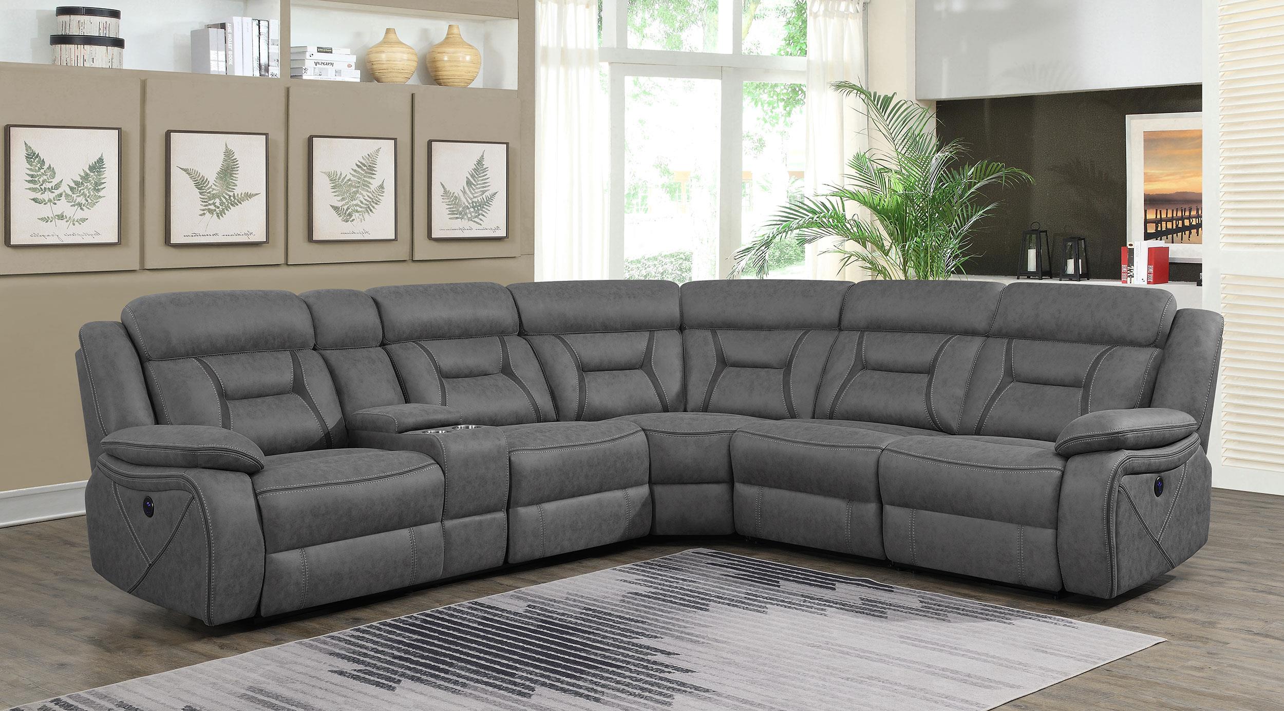 Higgins Upholstered Armless Chair Grey - Ideal Furniture (Fresno,CA) 