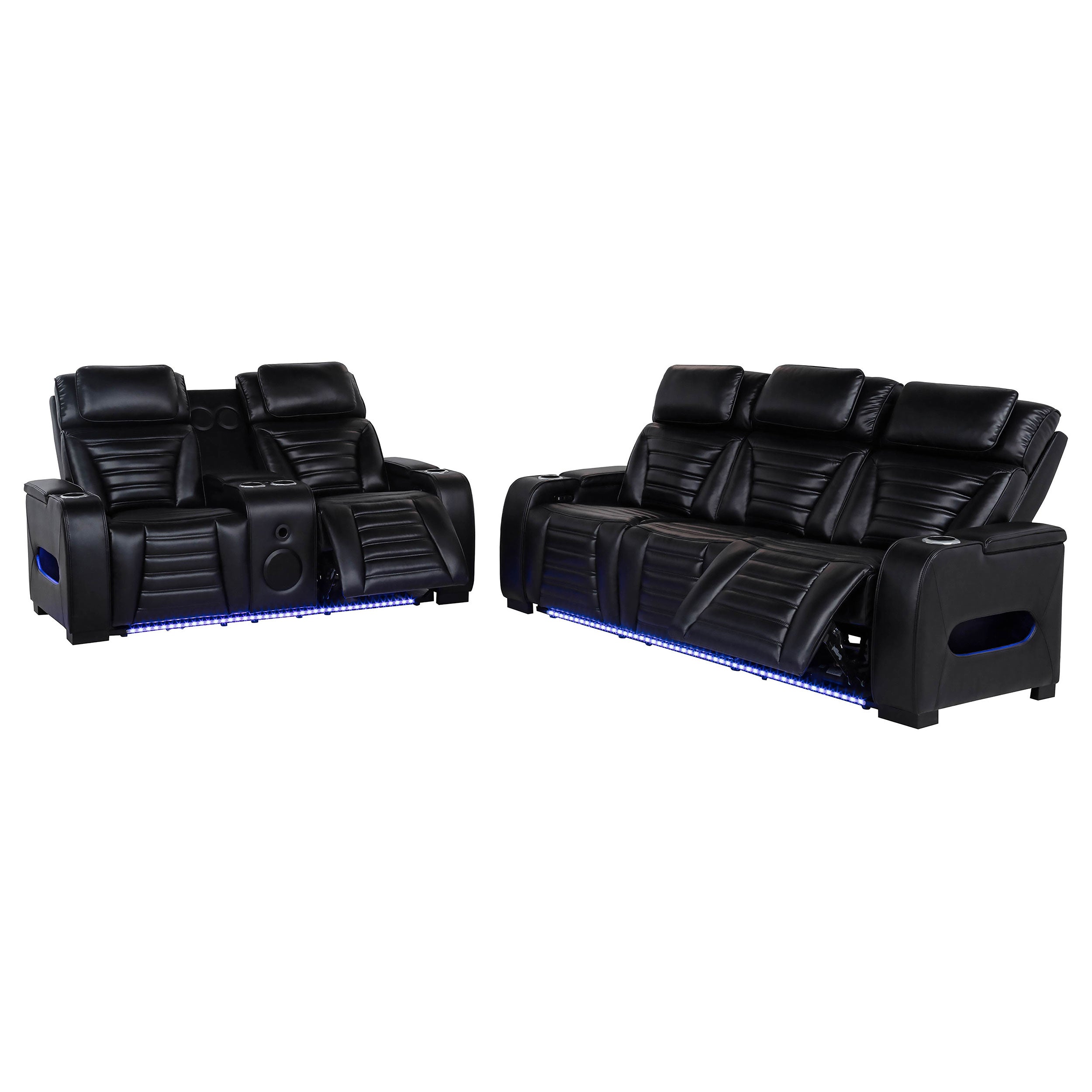 Zuma Dual Power Reclining Sofa Set - Ideal Furniture (Fresno,CA) 