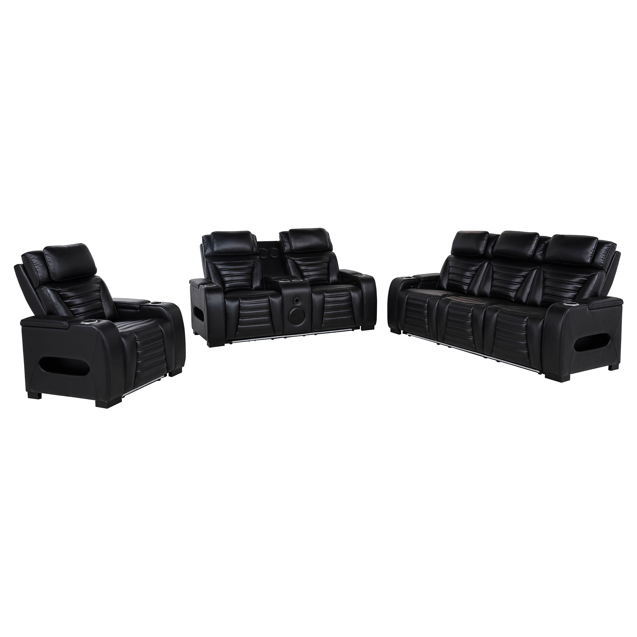 Zuma Dual Power Reclining Sofa Set - Ideal Furniture (Fresno,CA) 