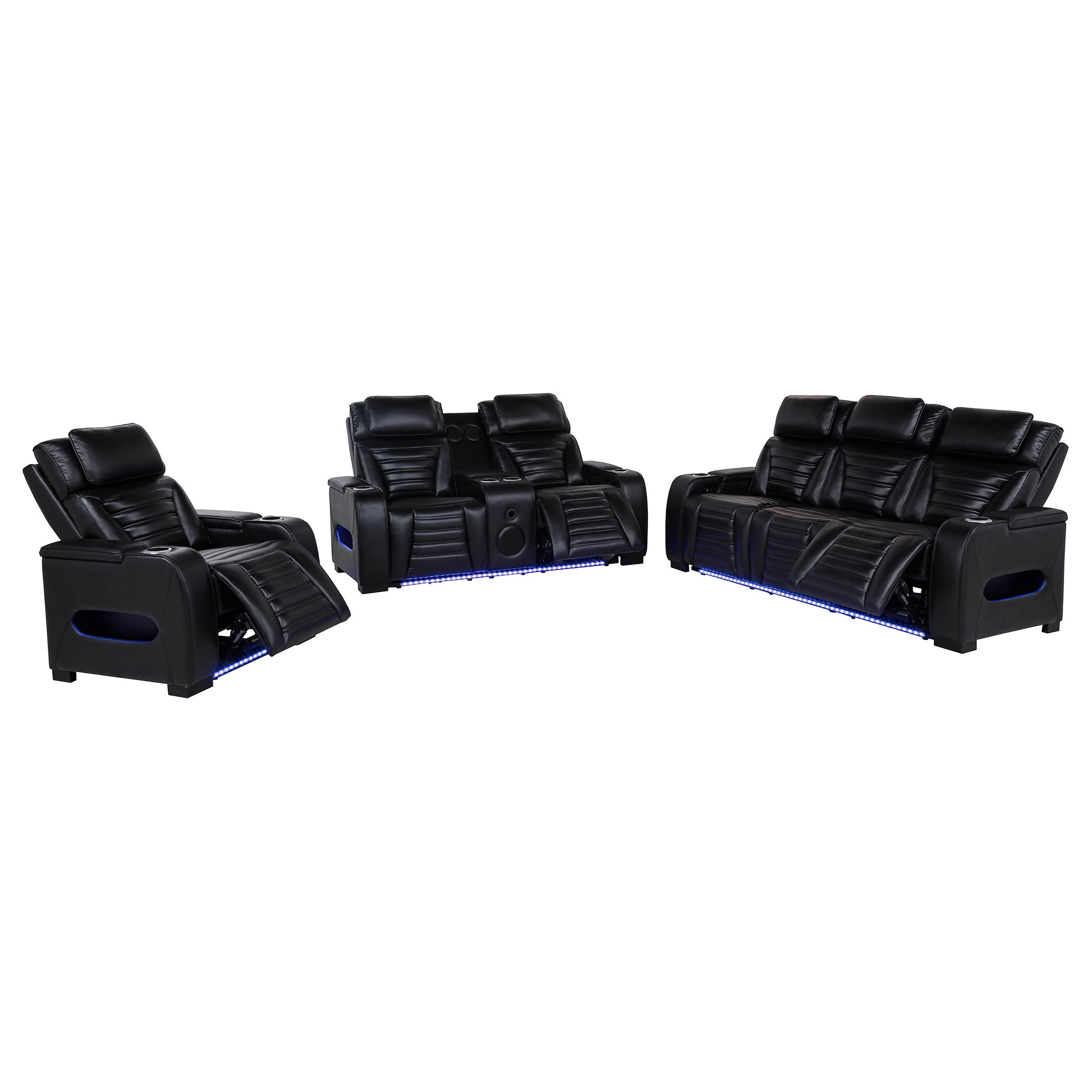 Zuma Dual Power Reclining Sofa Set - Ideal Furniture (Fresno,CA) 