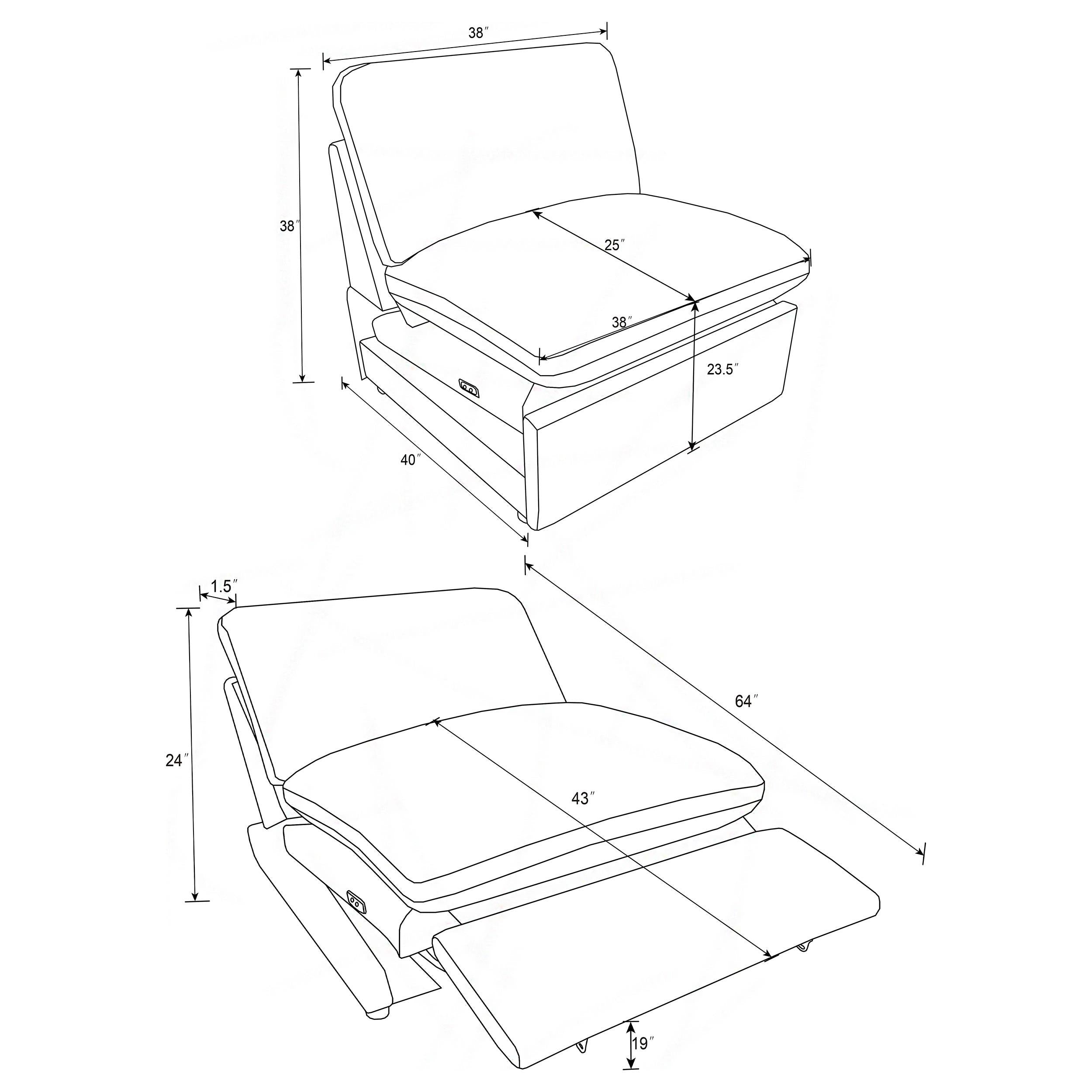 Collins Armless chair - Ideal Furniture (Fresno,CA) 