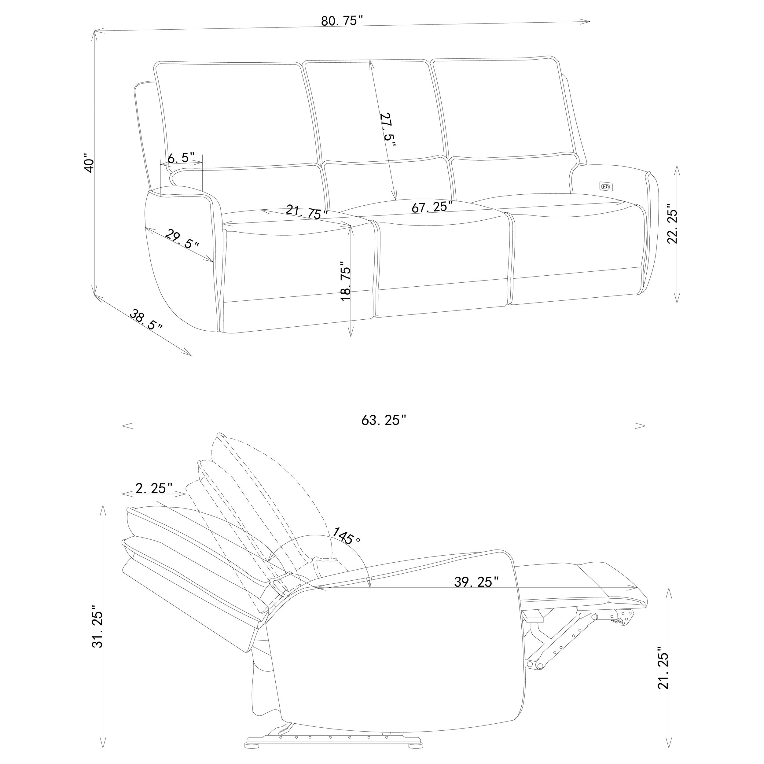 Sylmar Power Reclining Sofa - Ideal Furniture (Fresno,CA) 
