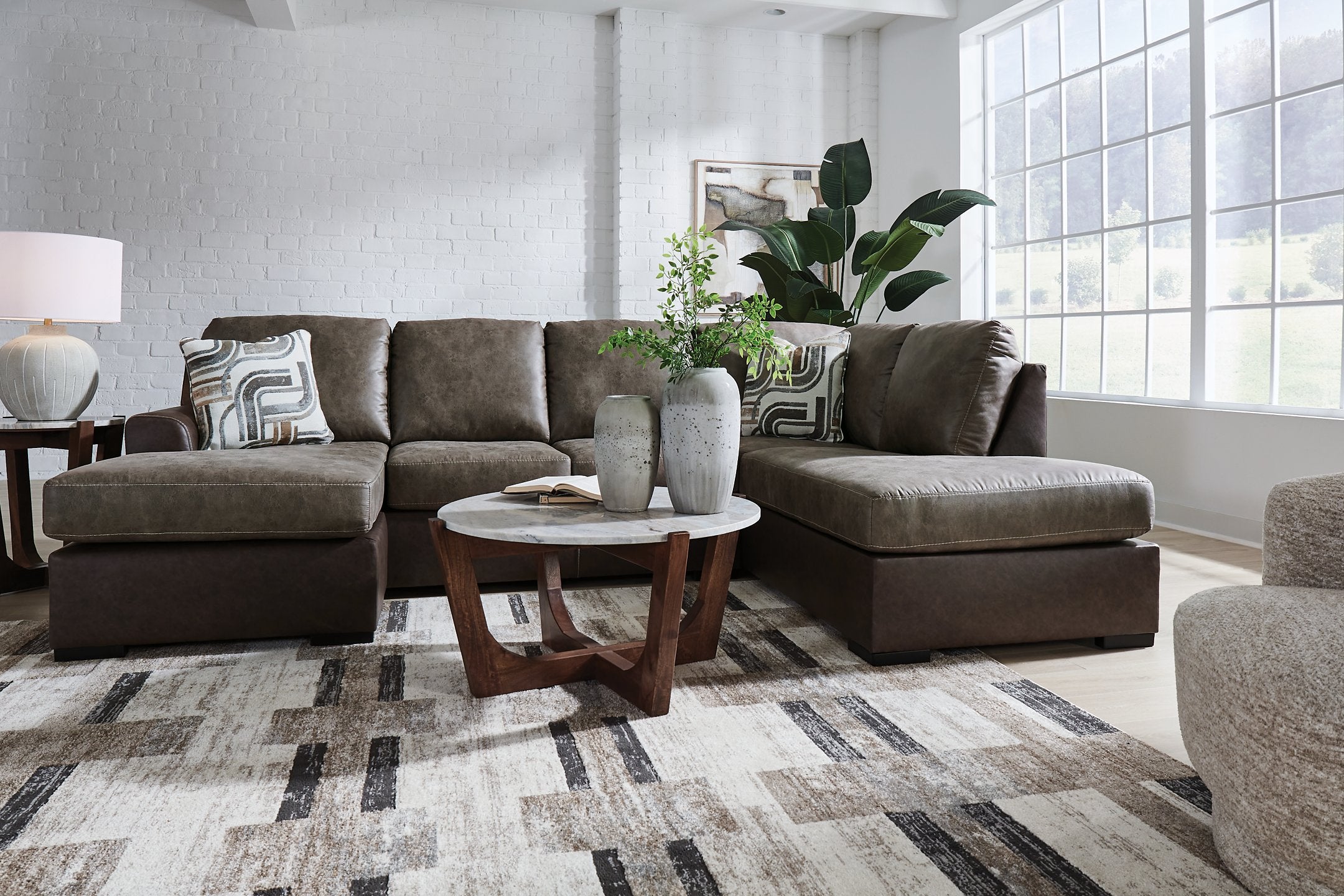 Castille Way Sleeper Sectional with Chaise - Ideal Furniture (Fresno,CA) 