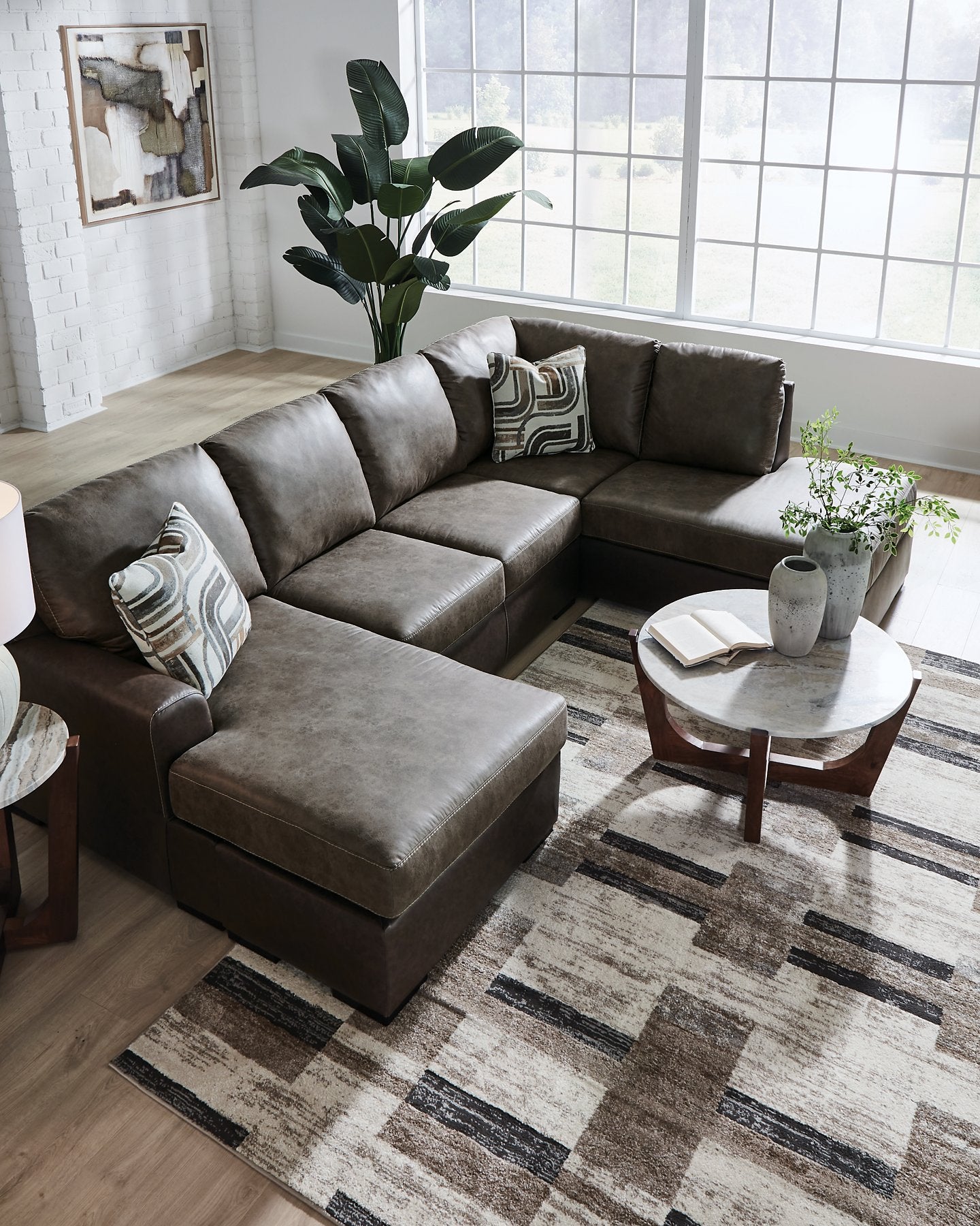 Castille Way Sleeper Sectional with Chaise - Ideal Furniture (Fresno,CA) 