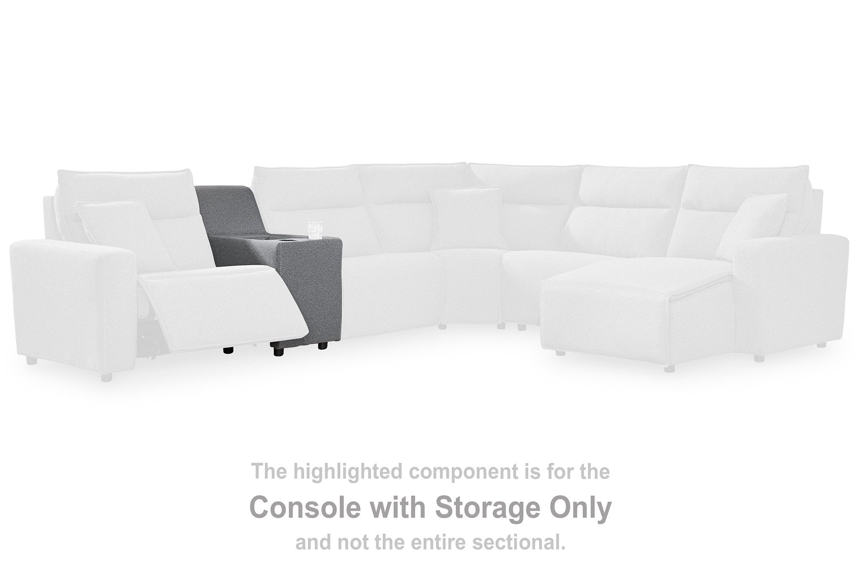 Modmax Reclining Sectional with Console - Ideal Furniture (Fresno,CA) 