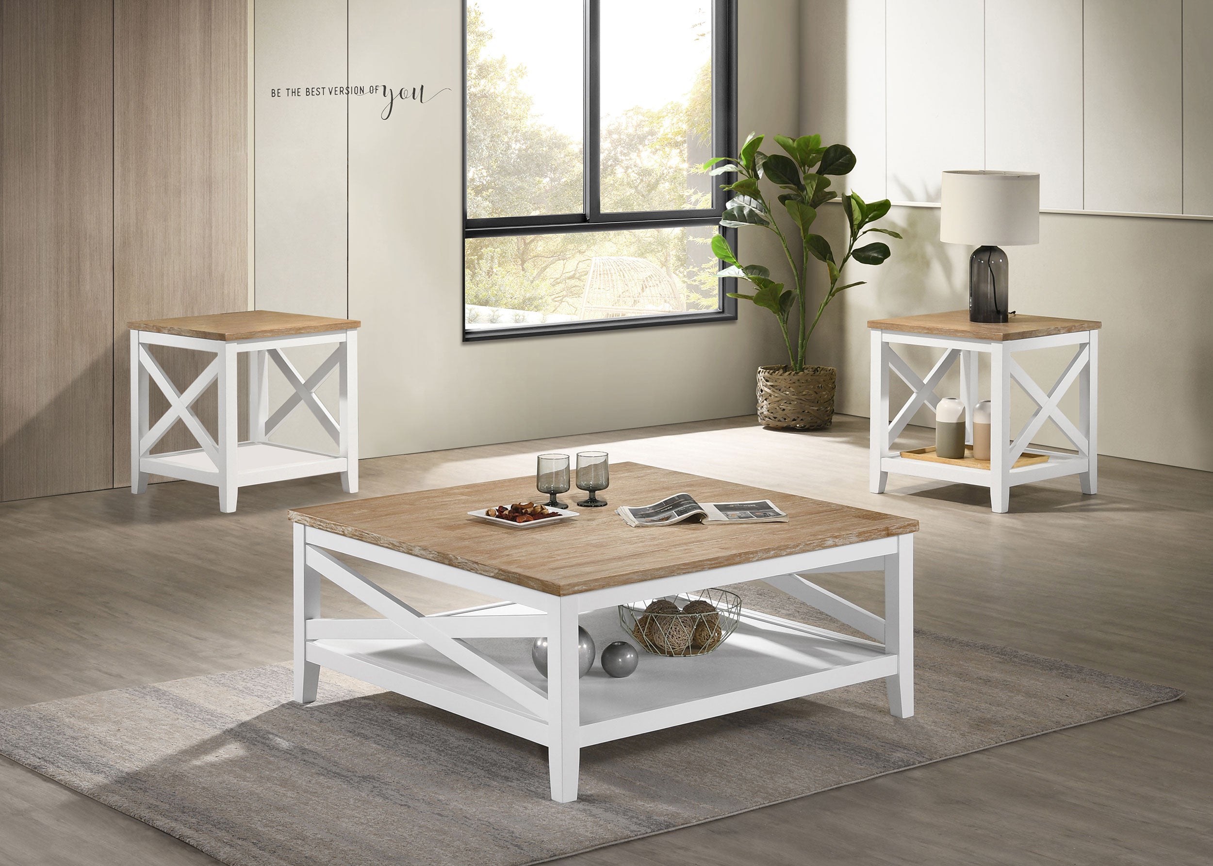 Hollis Coffee Table Sets - Ideal Furniture (Fresno,CA) 