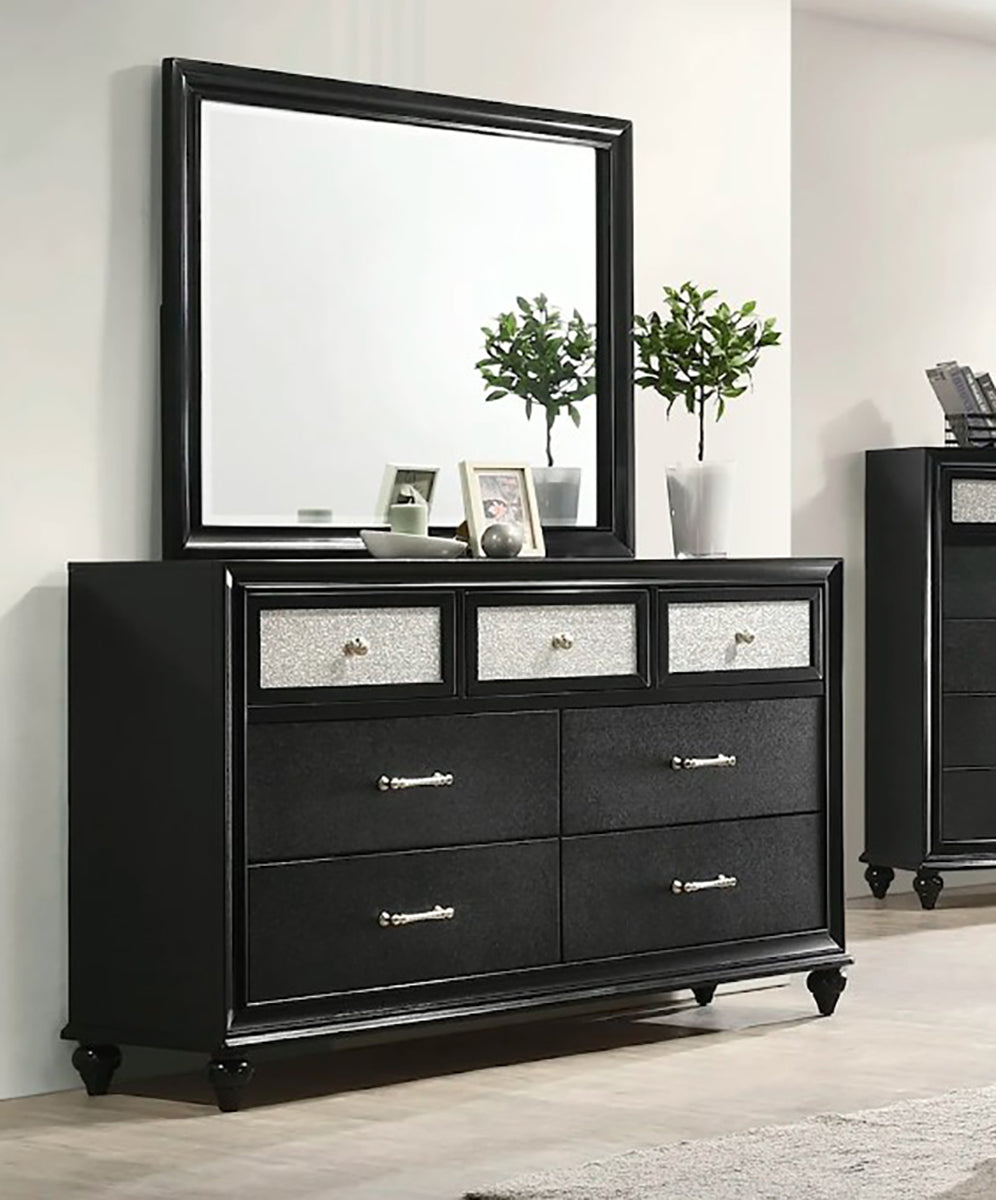 Crown Mark Furniture Lila 7 Drawer Dresser in Black - Ideal Furniture (Fresno,CA) 