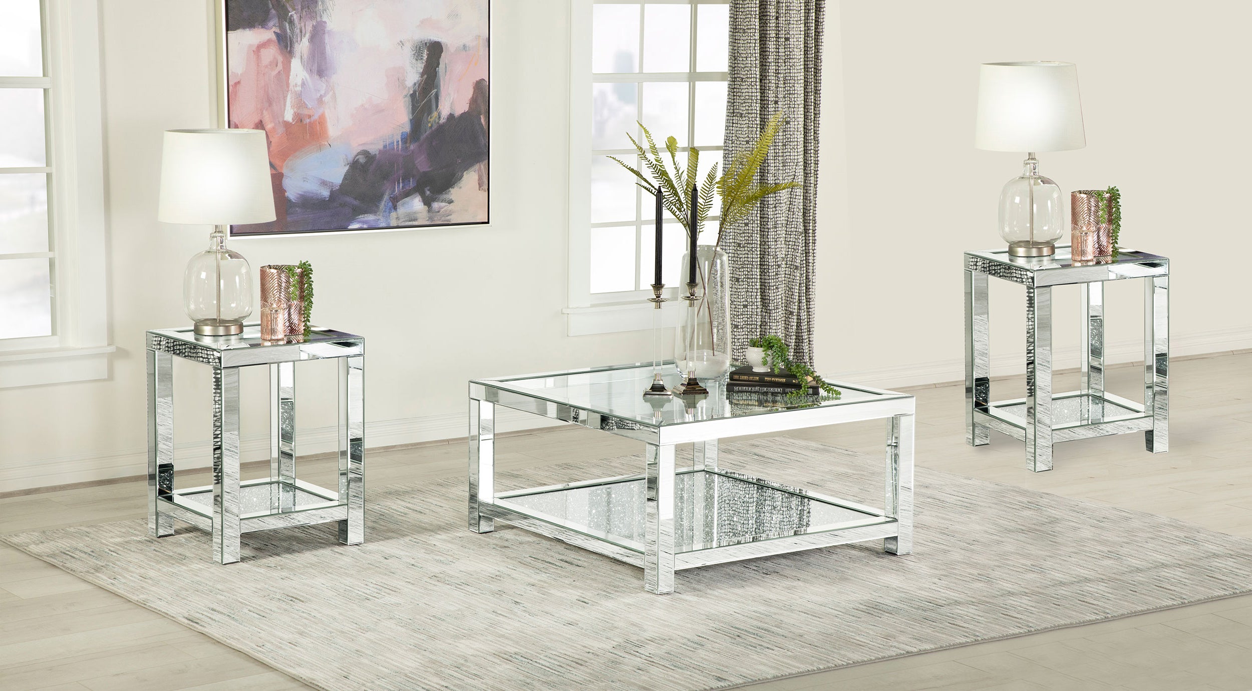 Valentina Coffee Table Sets - Ideal Furniture (Fresno,CA) 