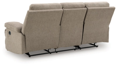 Side-Swipe Reclining Sofa with Drop Down Table - Ideal Furniture (Fresno,CA) 