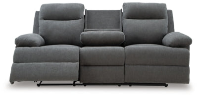 Side-Swipe Reclining Sofa with Drop Down Table - Ideal Furniture (Fresno,CA) 