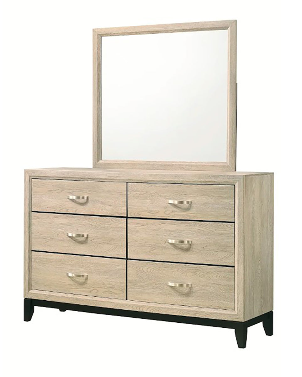 Crown Mark Furniture Akerson 6 Drawer Dresser in Beige - Ideal Furniture (Fresno,CA) 