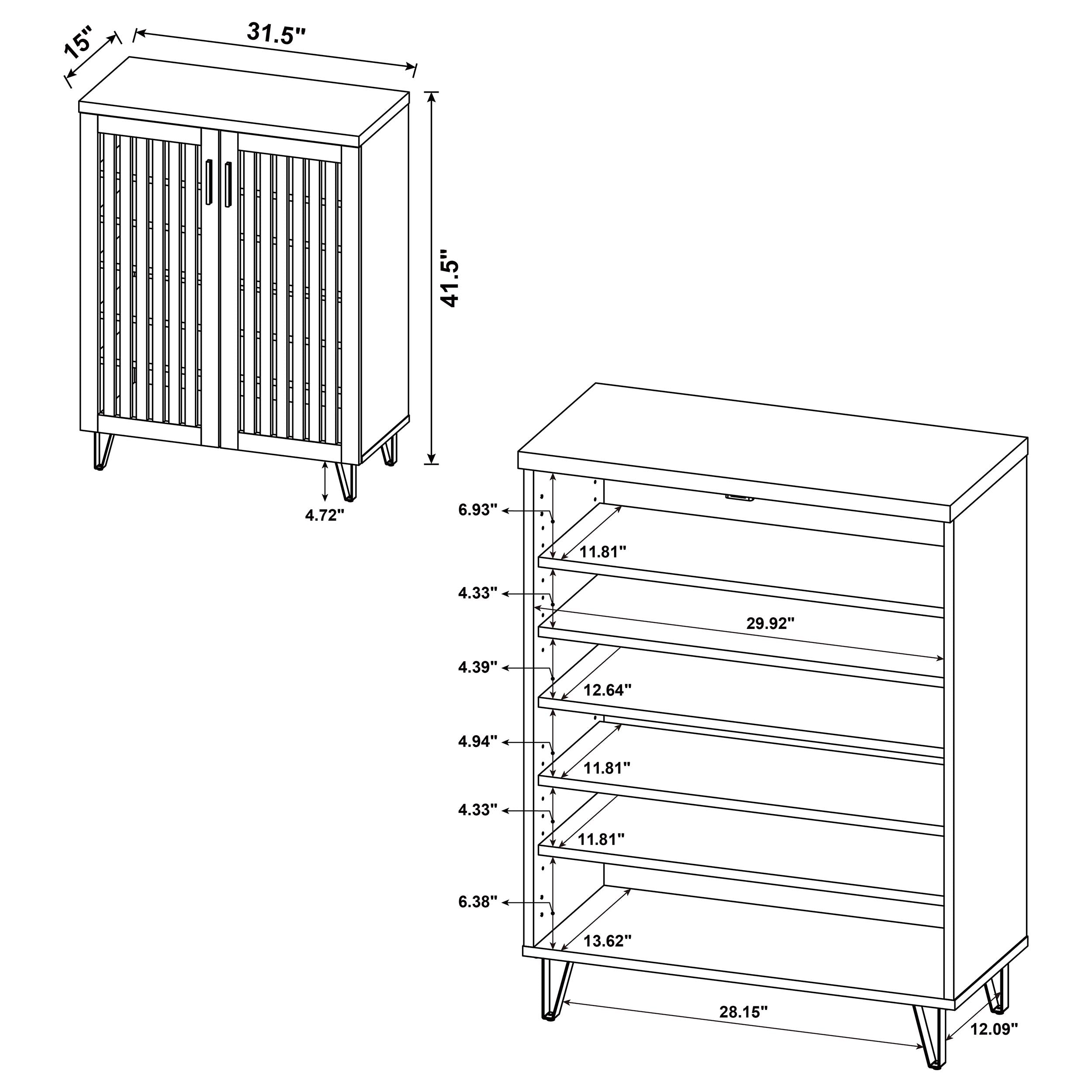 Brixton Shoe Cabinets - Ideal Furniture (Fresno,CA) 
