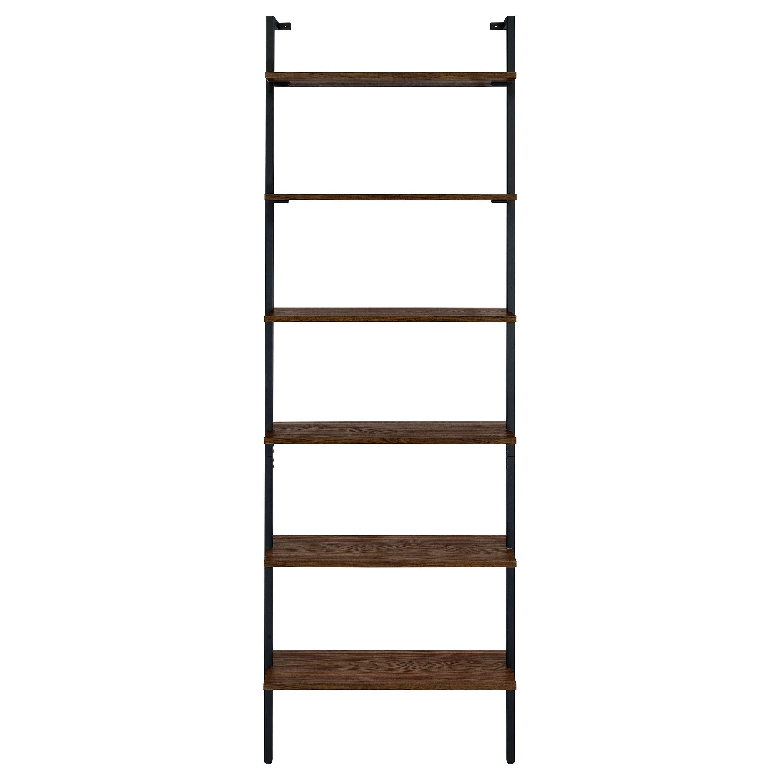 Owens 3-piece 96-inch Wall Mounted Bookshelf Set Walnut - Ideal Furniture (Fresno,CA) 