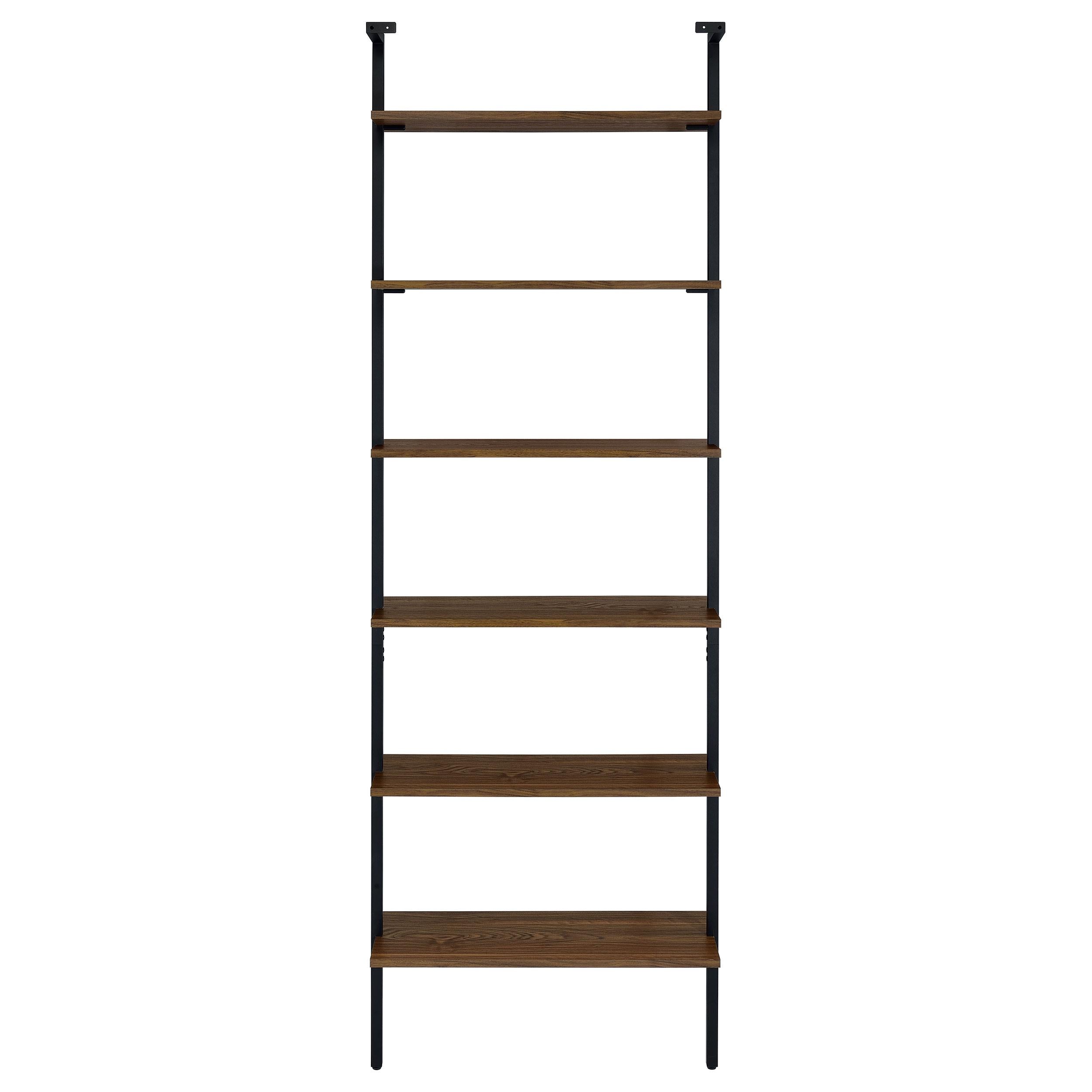 Owens 3-piece 96-inch Wall Mounted Bookshelf Set Walnut - Ideal Furniture (Fresno,CA) 