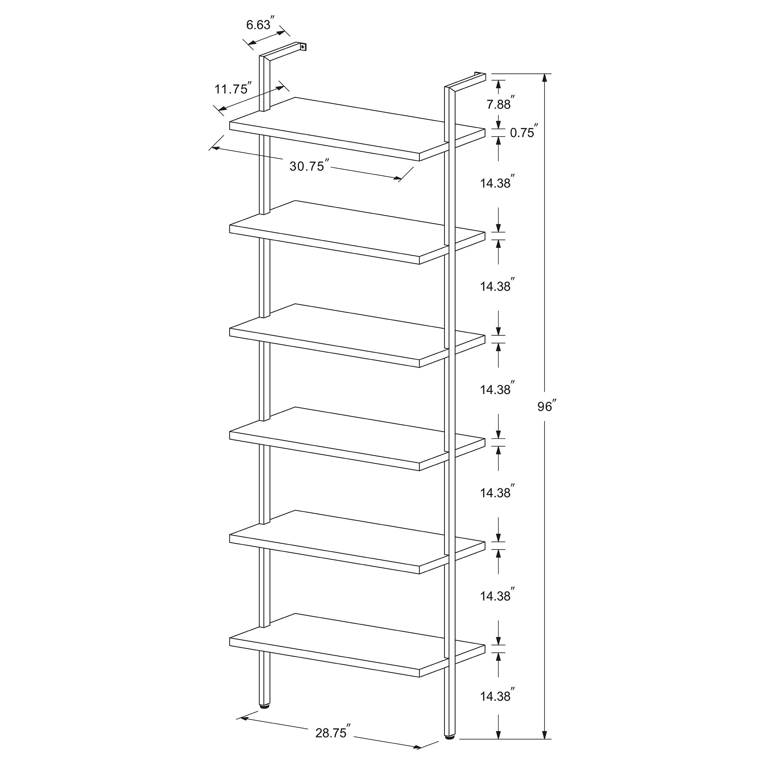Owens 3-piece 96-inch Wall Mounted Bookshelf Set Walnut - Ideal Furniture (Fresno,CA) 