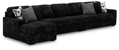 Midnight-Madness Sectional with Chaise - Ideal Furniture (Fresno,CA) 