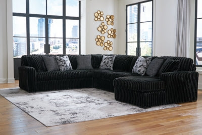 Midnight-Madness Sectional with Chaise - Ideal Furniture (Fresno,CA) 