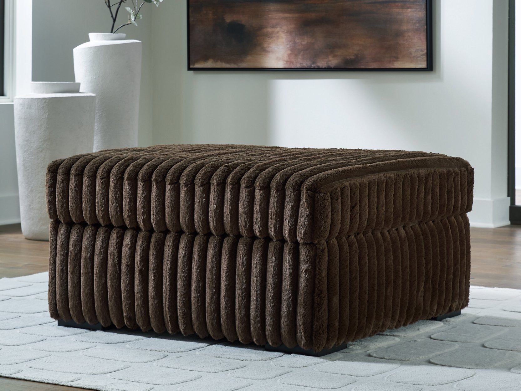 Midnight-Madness Oversized Accent Ottoman - Ideal Furniture (Fresno,CA) 