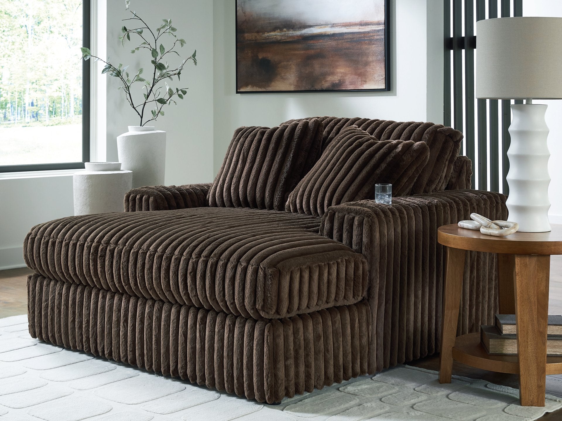 Midnight-Madness Oversized Chaise - Ideal Furniture (Fresno,CA) 