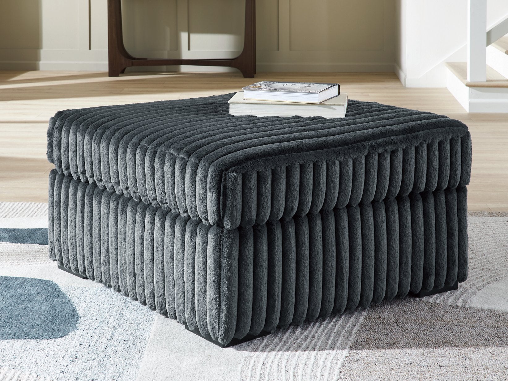 Midnight-Madness Oversized Accent Ottoman - Ideal Furniture (Fresno,CA) 