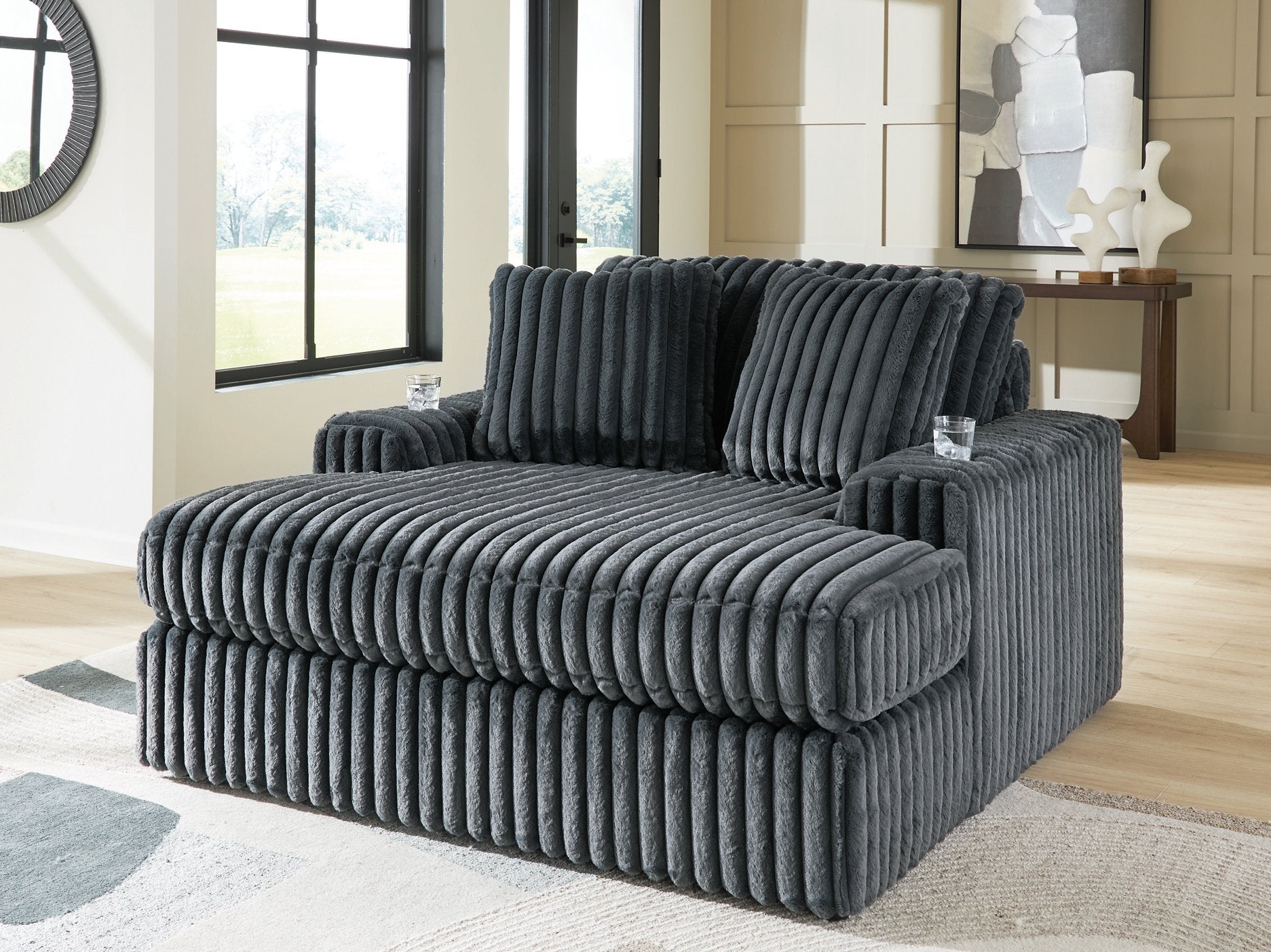 Midnight-Madness Oversized Chaise - Ideal Furniture (Fresno,CA) 