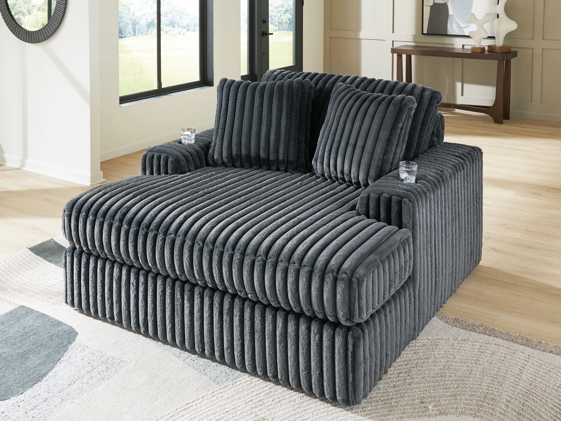 Midnight-Madness Oversized Chaise - Ideal Furniture (Fresno,CA) 