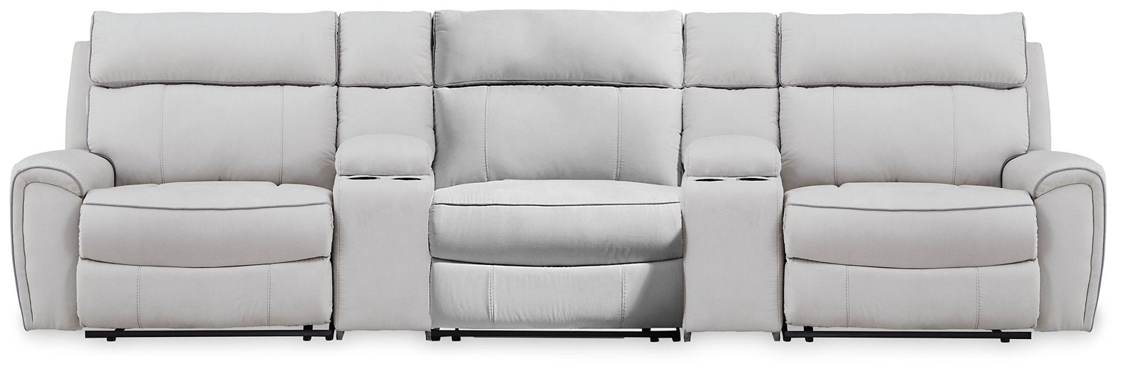Social Pointe Reclining Sectional with Storage Consoles - Ideal Furniture (Fresno,CA) 