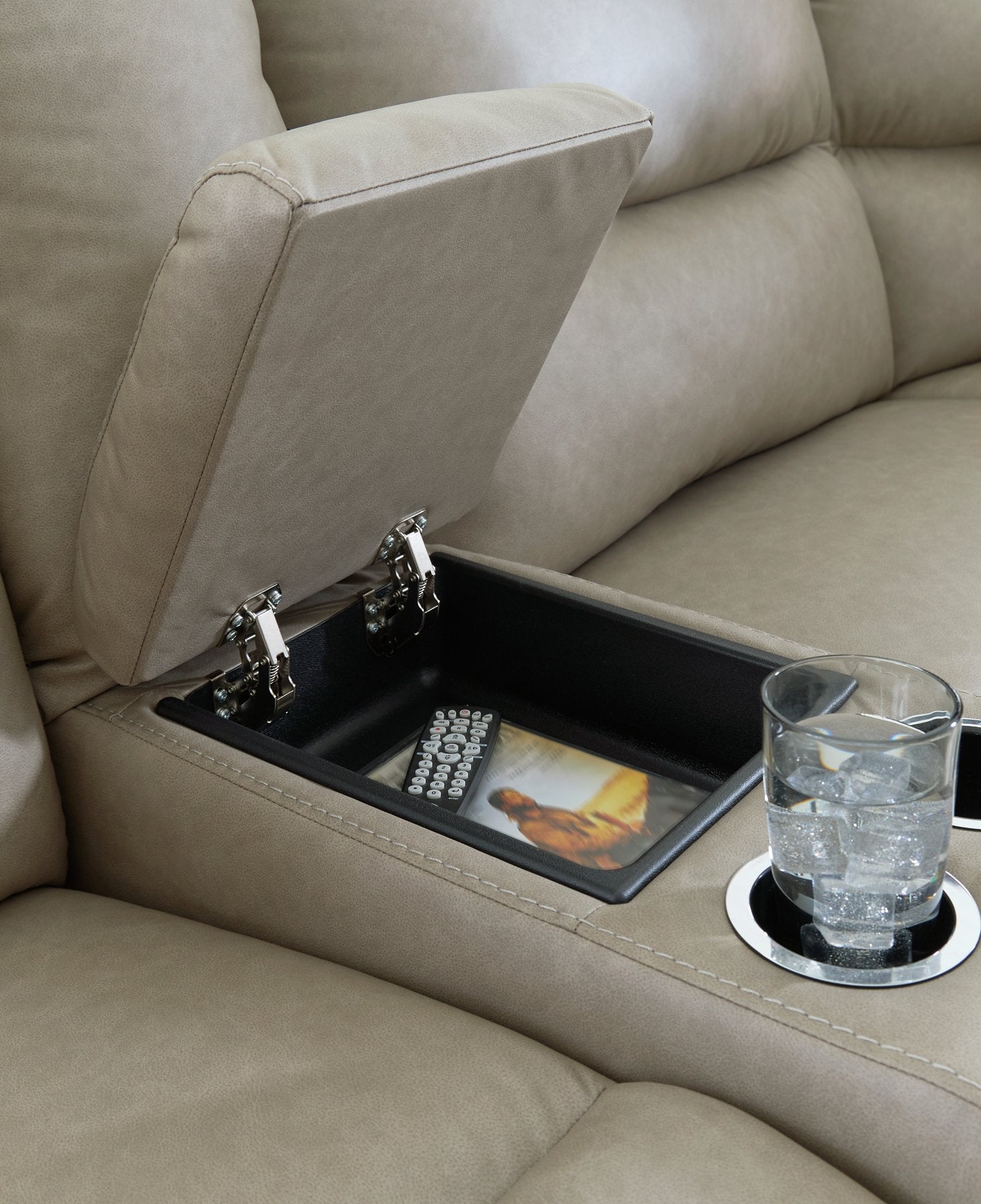 Narwhal Place Reclining Sectional with Storage Console - Ideal Furniture (Fresno,CA) 