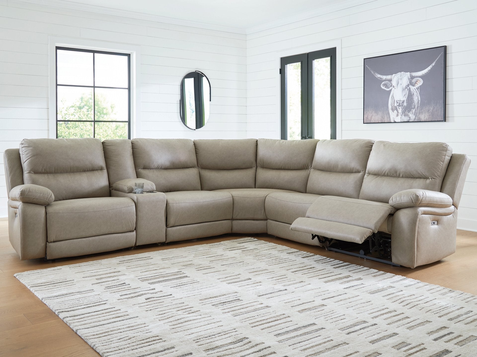 Narwhal Place Reclining Sectional with Storage Console - Ideal Furniture (Fresno,CA) 