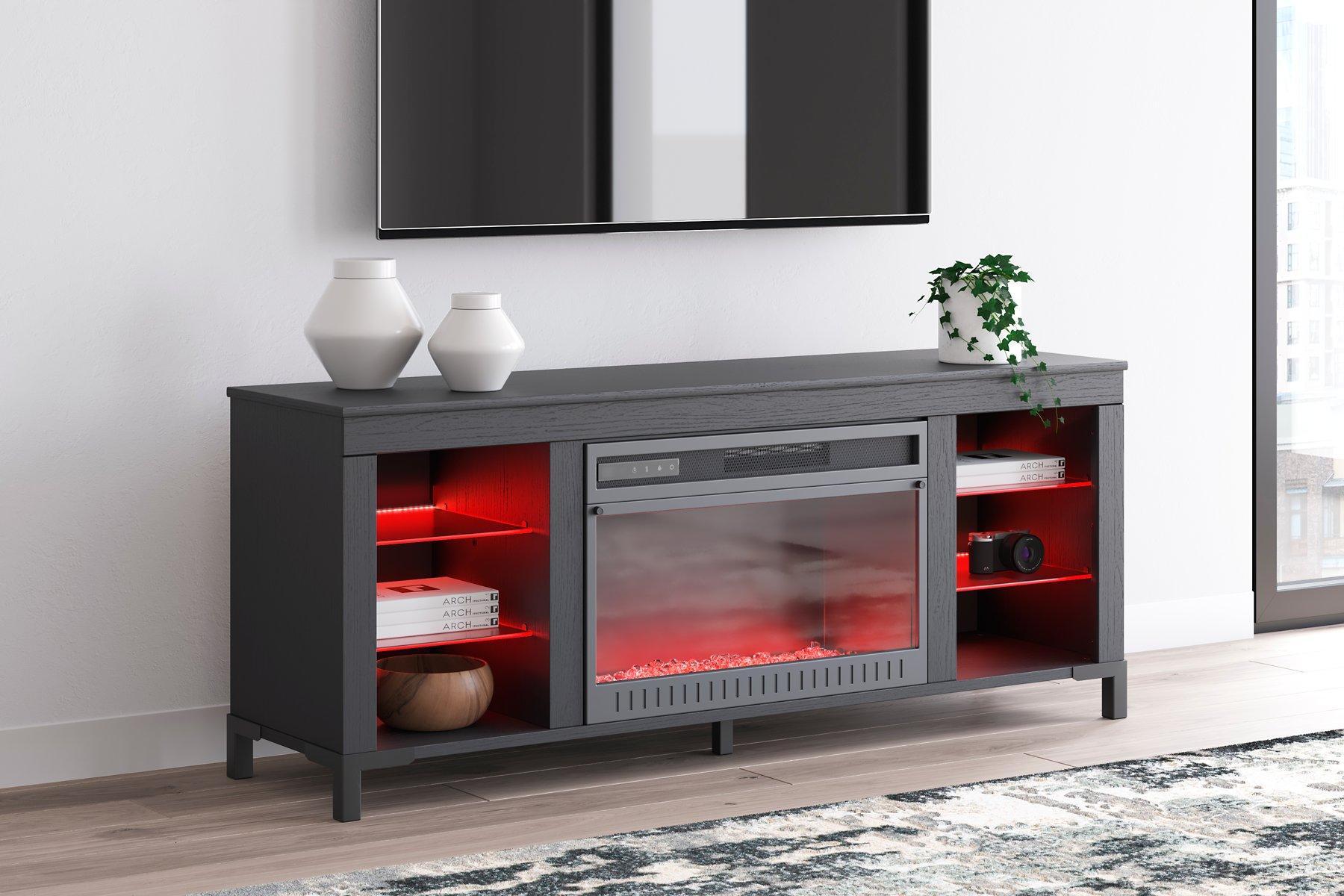 Cayberry 60" TV Stand with Electric Fireplace - Ideal Furniture (Fresno,CA) 
