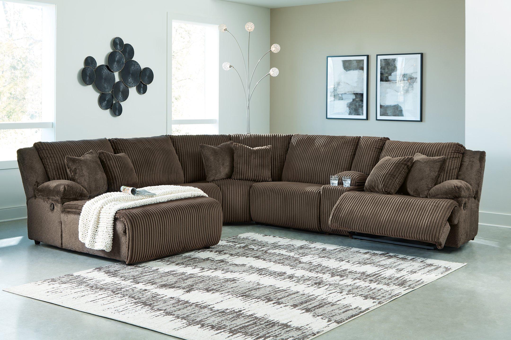 Top Tier Reclining Sectional with Chaise - Ideal Furniture (Fresno,CA) 
