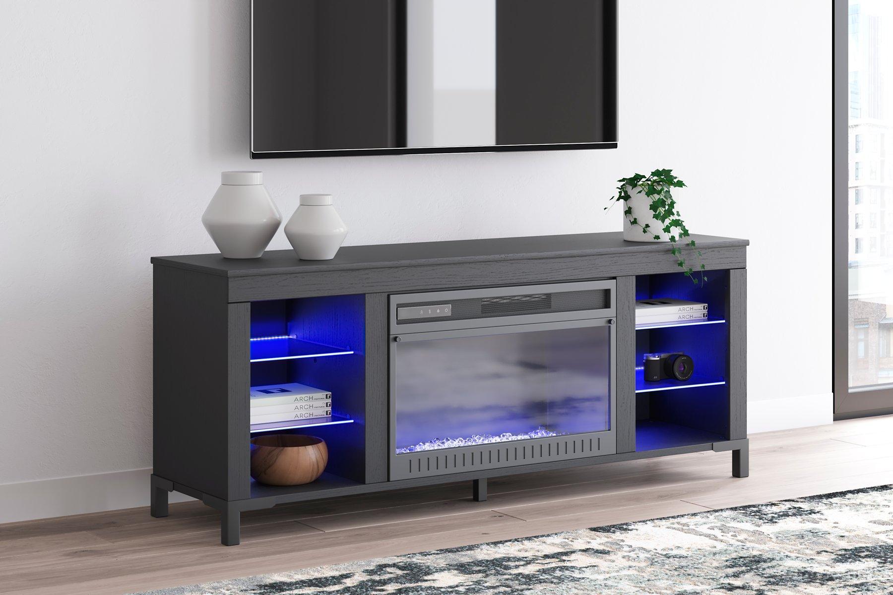 Cayberry 60" TV Stand with Electric Fireplace - Ideal Furniture (Fresno,CA) 