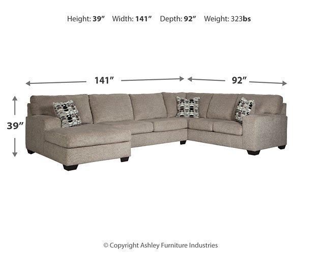 Ballinasloe 3-Piece Sectional with Chaise - Ideal Furniture (Fresno,CA) 