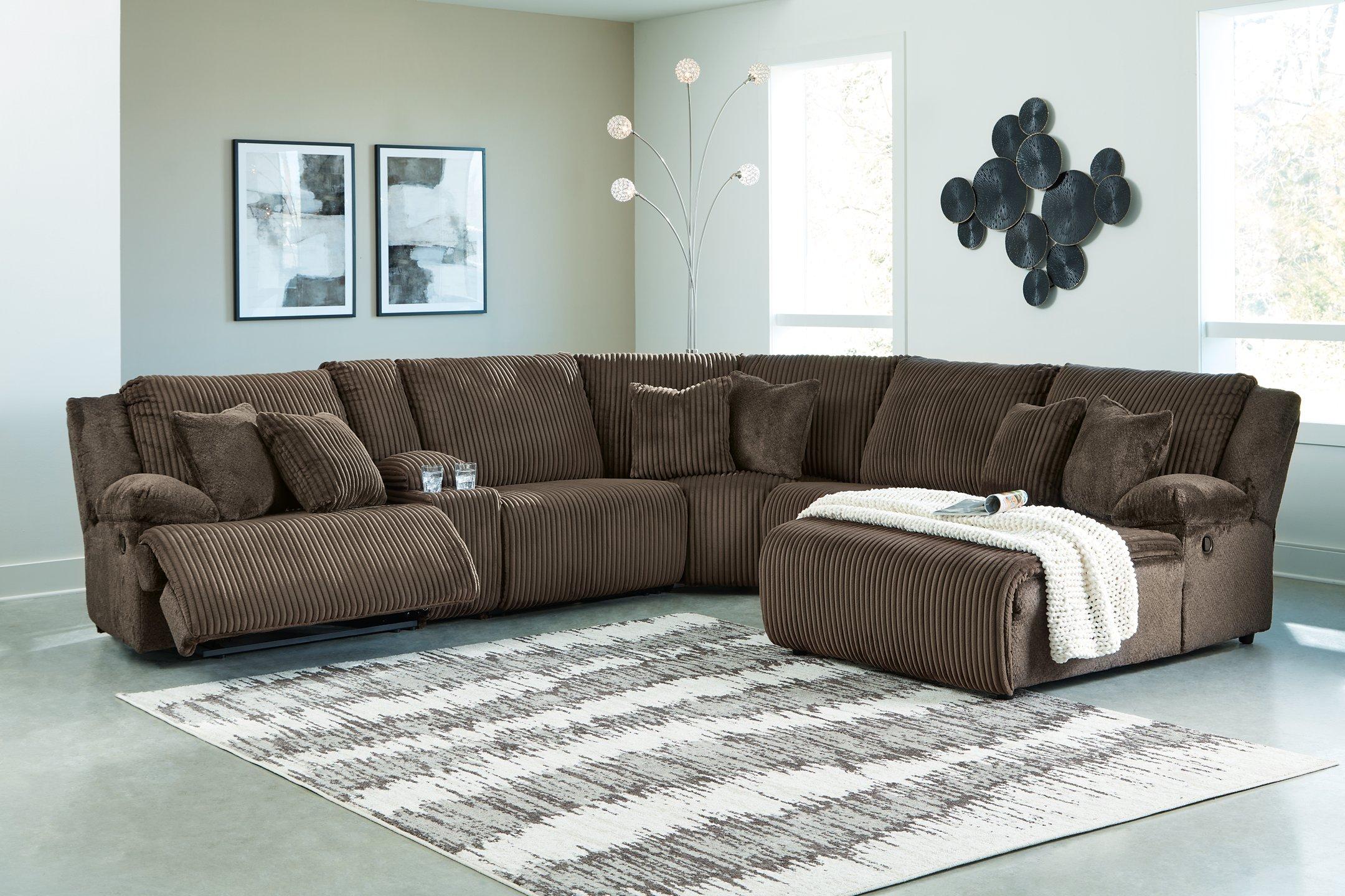 Top Tier Reclining Sectional with Chaise - Ideal Furniture (Fresno,CA) 
