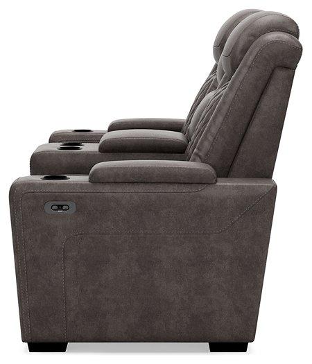 HyllMont Power Reclining Loveseat with Console