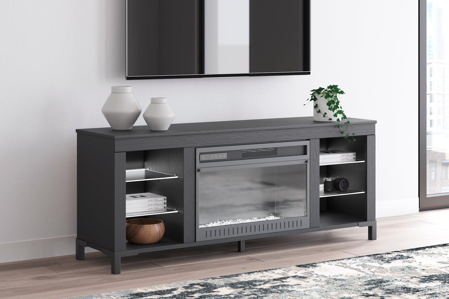 Cayberry 60" TV Stand with Electric Fireplace - Ideal Furniture (Fresno,CA) 