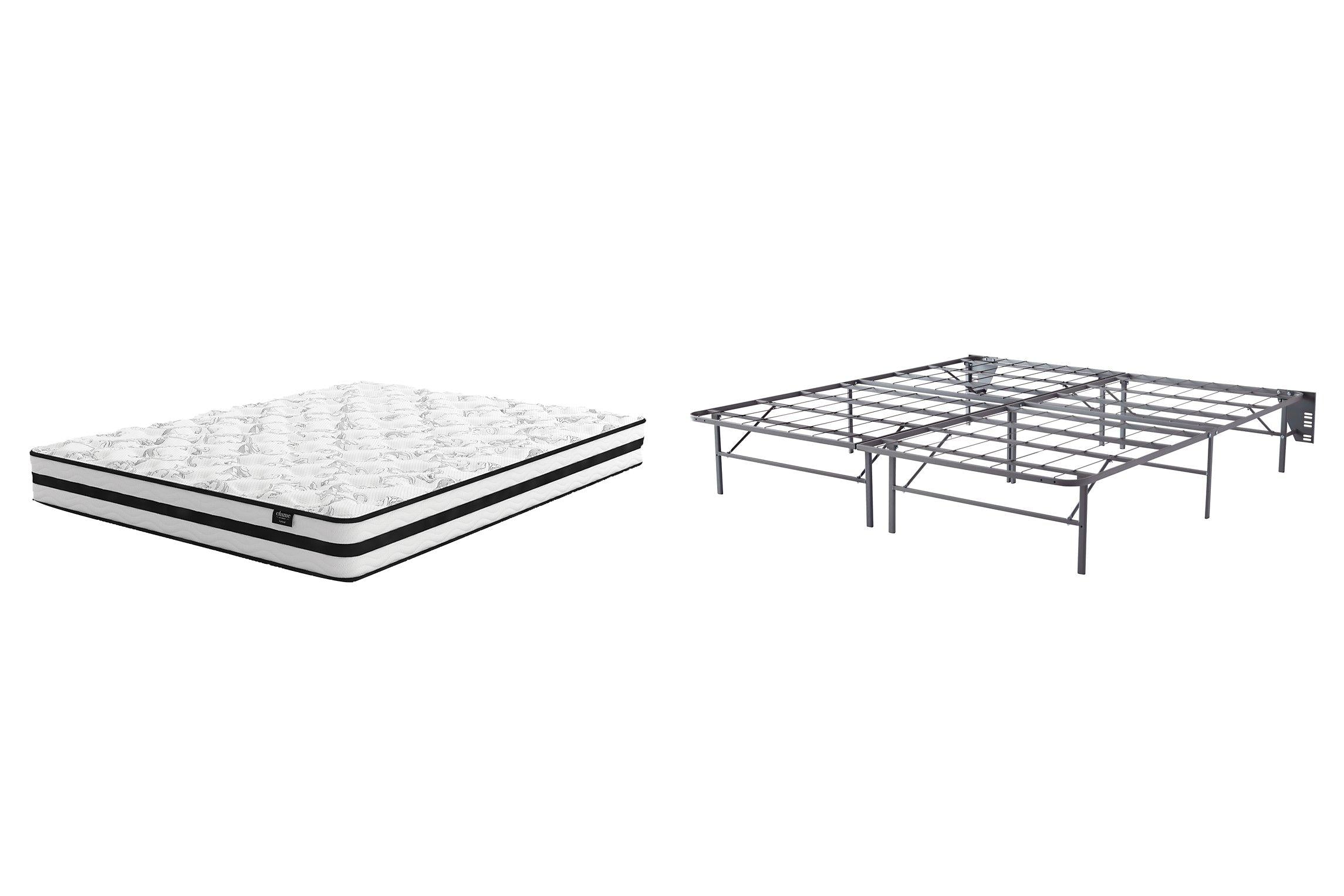 8 Inch Chime Innerspring Mattress Set - Ideal Furniture (Fresno,CA) 