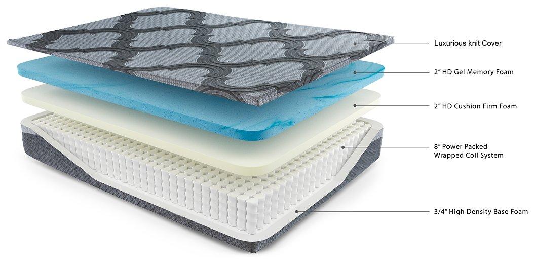 12 Inch Ashley Hybrid Mattress - Ideal Furniture (Fresno,CA) 