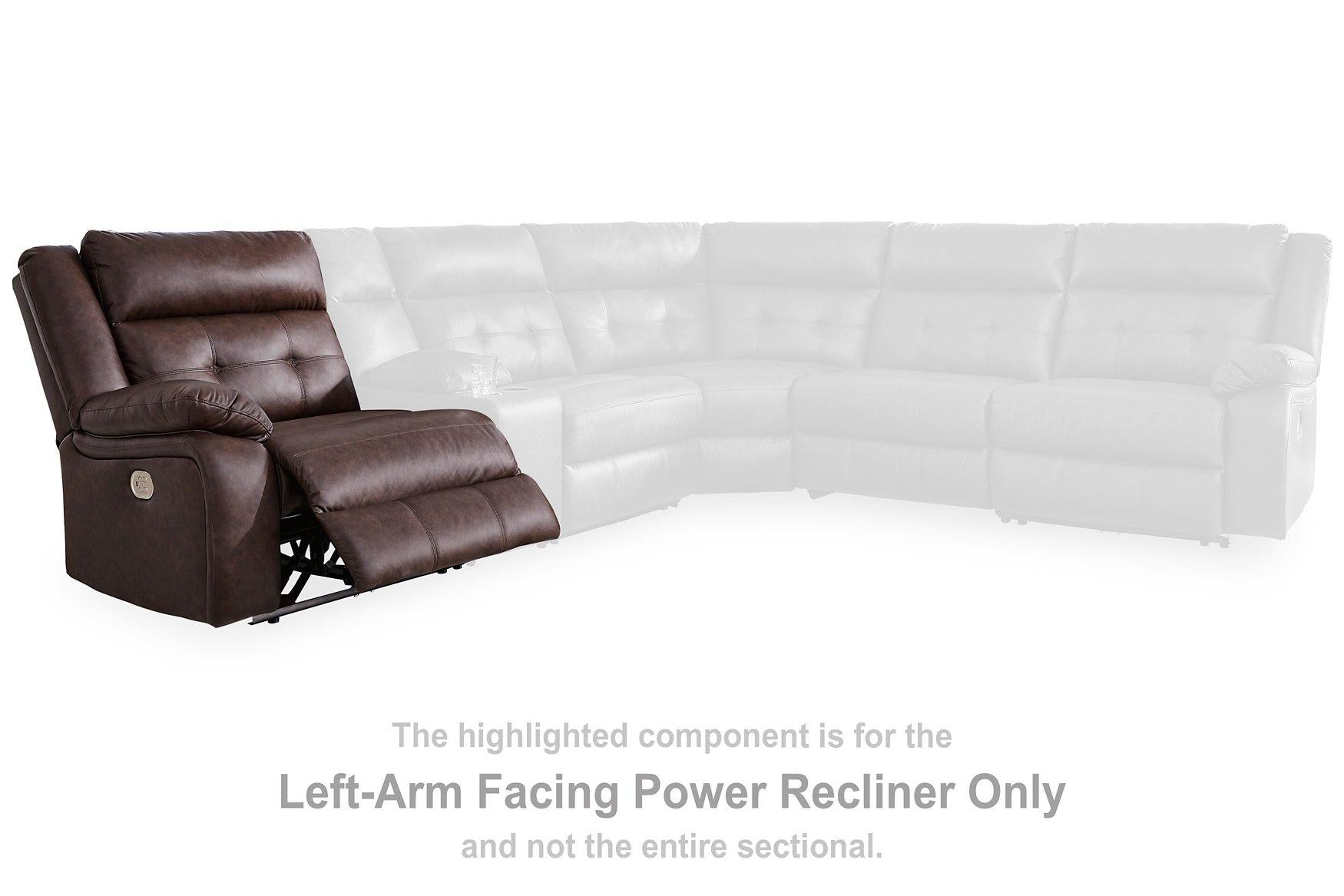 Punch Up Power Reclining Sectional Loveseat with Console - Ideal Furniture (Fresno,CA) 