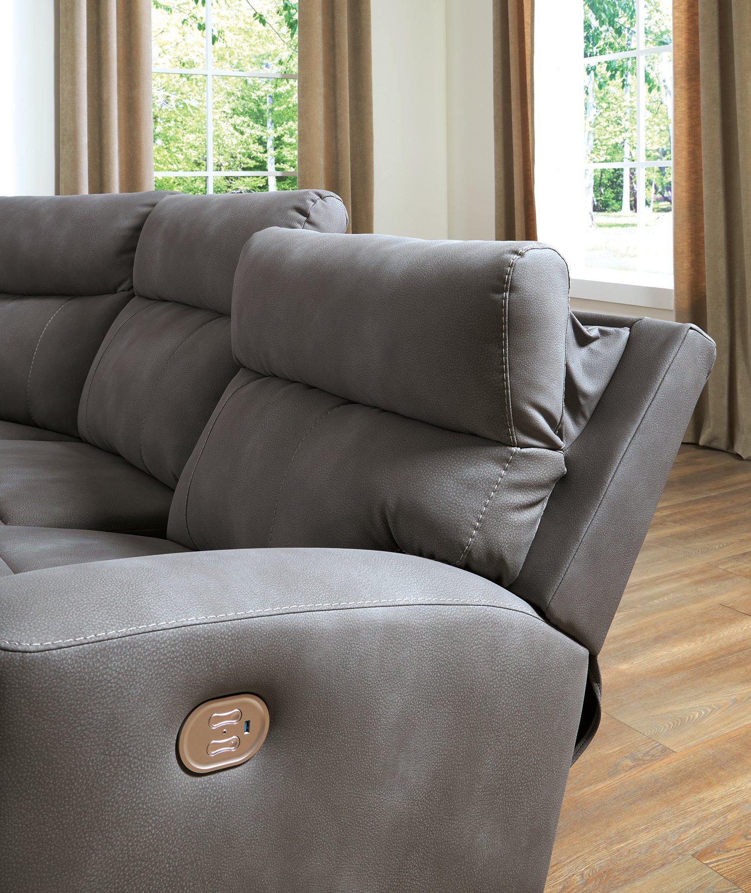 Next-Gen DuraPella Power Reclining Sectional Loveseat - Ideal Furniture (Fresno,CA) 