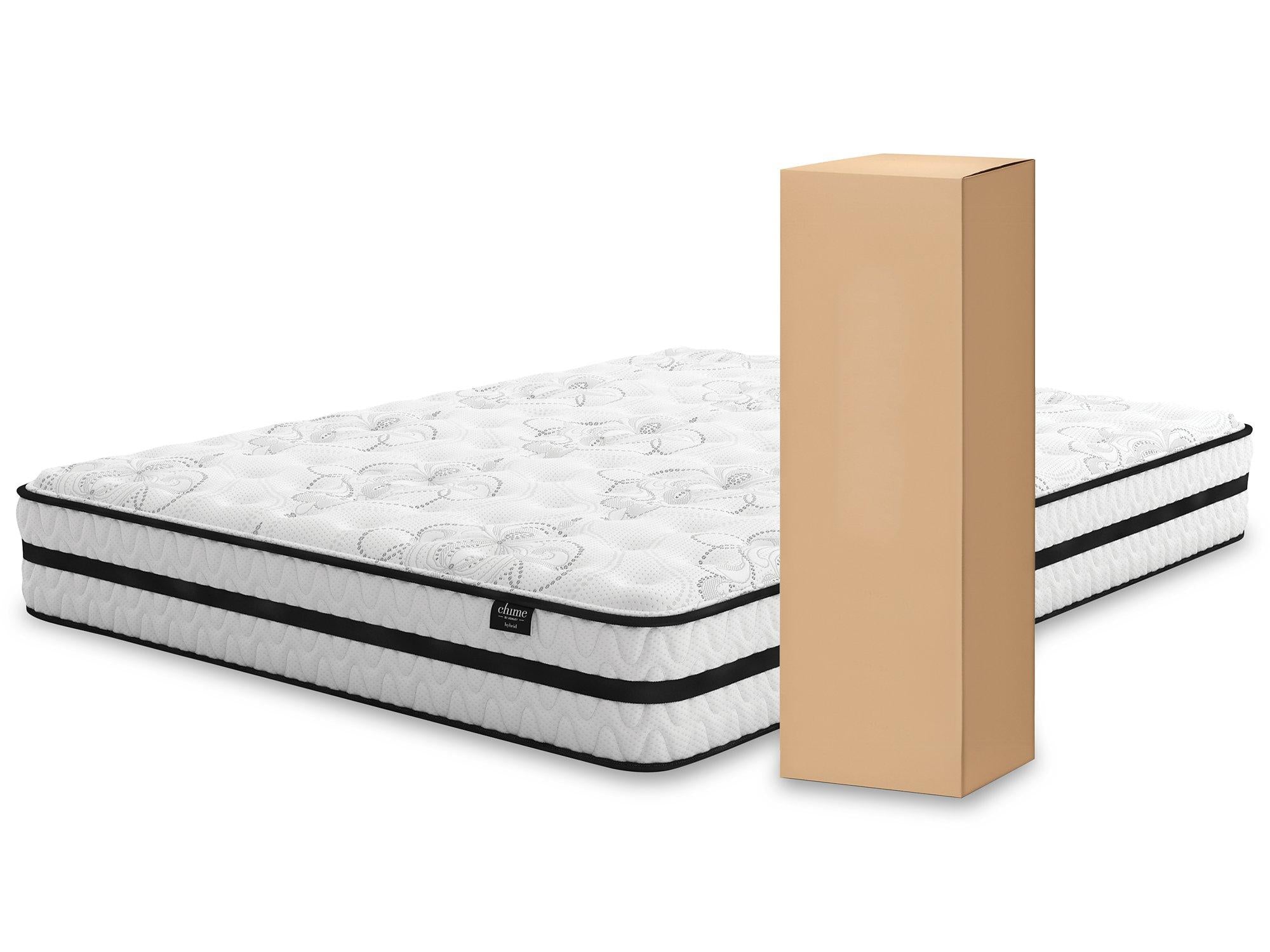 Chime 10 Inch Hybrid Mattress Set - Ideal Furniture (Fresno,CA) 