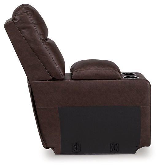 Punch Up Power Reclining Sectional Loveseat with Console - Ideal Furniture (Fresno,CA) 