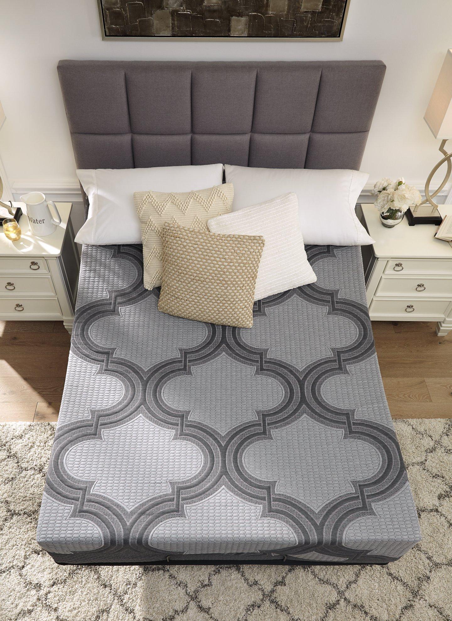 12 Inch Ashley Hybrid King Adjustable Base and Mattress - Ideal Furniture (Fresno,CA) 