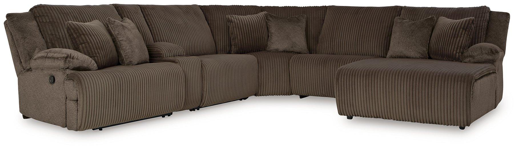 Top Tier Reclining Sectional with Chaise - Ideal Furniture (Fresno,CA) 