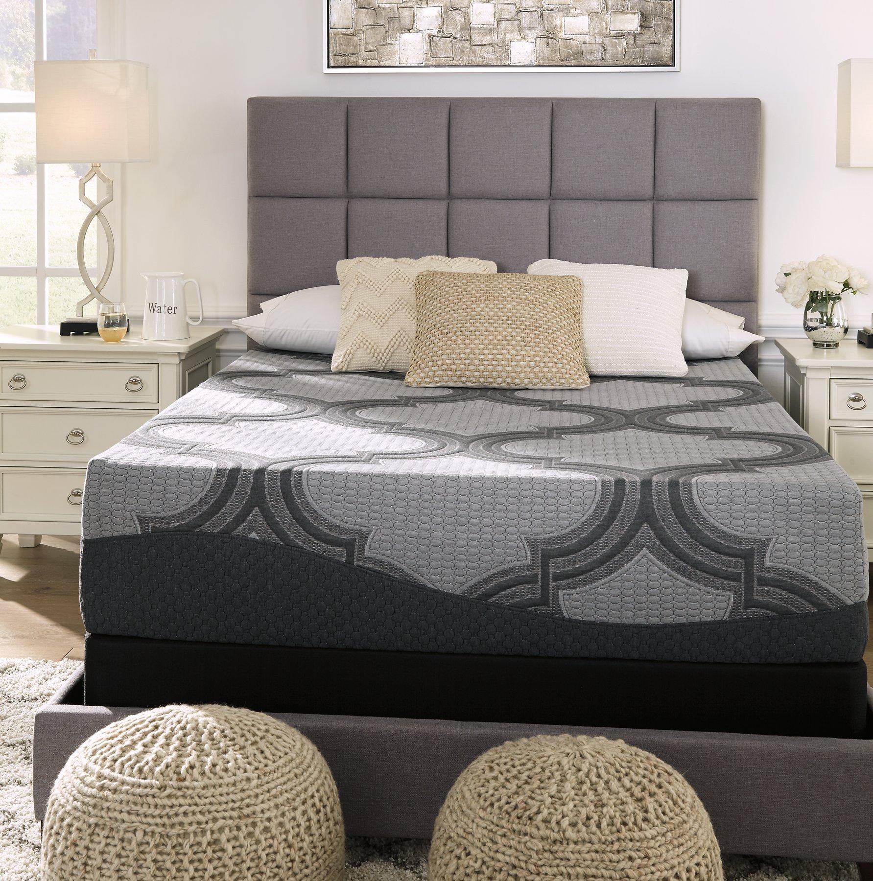 12 Inch Ashley Hybrid King Adjustable Base and Mattress - Ideal Furniture (Fresno,CA) 