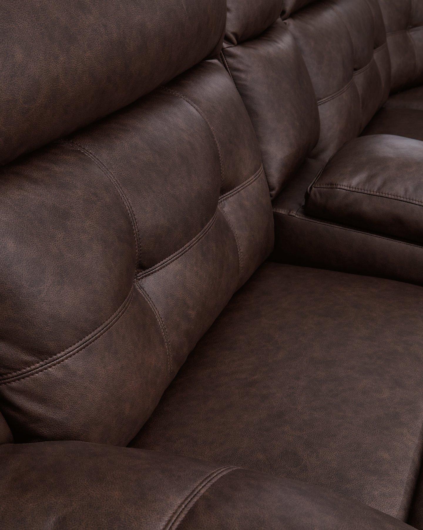 Punch Up Power Reclining Sectional Loveseat with Console - Ideal Furniture (Fresno,CA) 